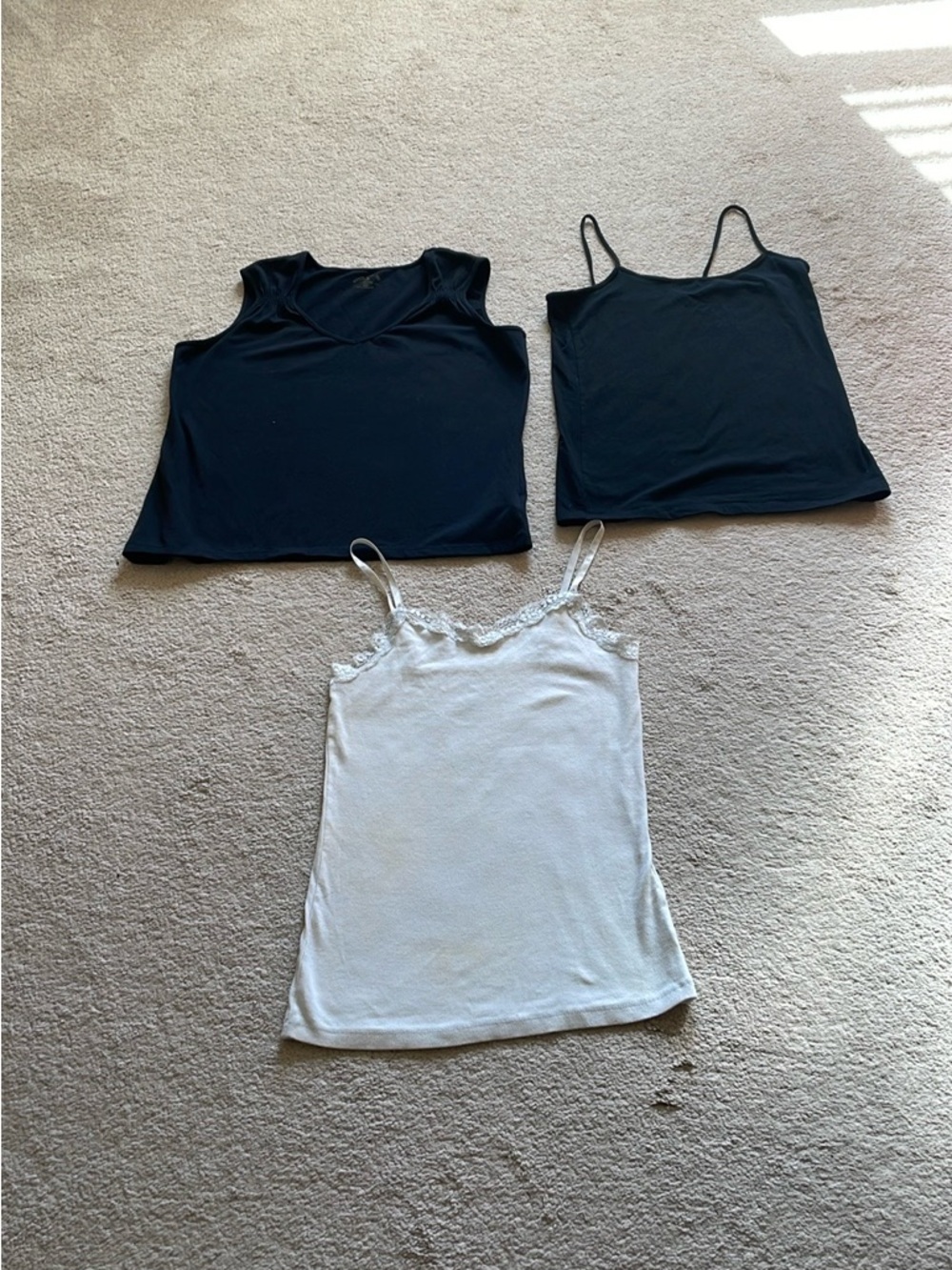 No Boundaries Black & White Tank Top Set